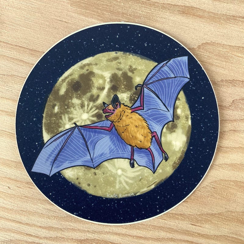 Little brown bat sticker