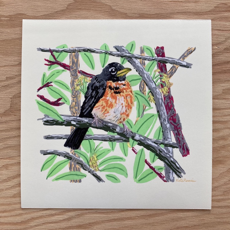 Fluffed Robin Print